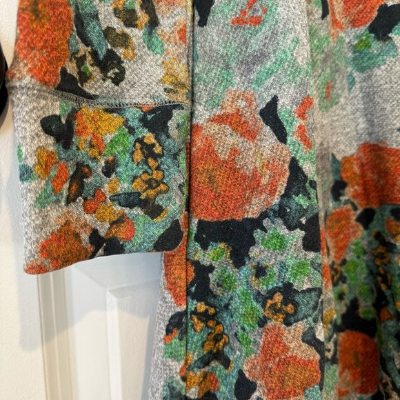 Anthropologie Saturday Sunday Grey Floral Print Dress - Size Medium - Picture 5 of 13